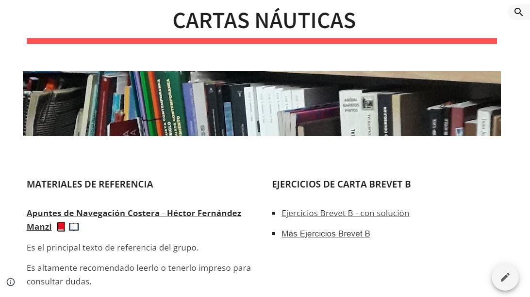 Sitio web del grupo de estudio de cartas náuticas